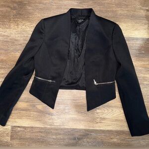 Bebe Black cropped Blazer